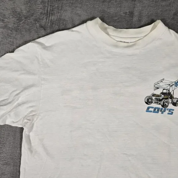 Vintage 1990 Randy Roberts Midget Racing T-Shirt Men’s Large Hanes 80s NASCAR - Picture 8 of 10